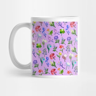 Genshin Impact Flowers Print (Purple) Mug